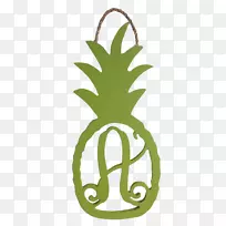 菠萝图片框字母金叶菠萝