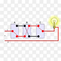 电灯开关接线图电线电缆电灯