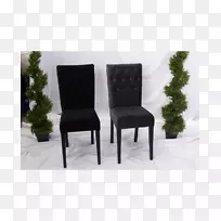 椅子桌，餐厅，家具，簇绒-黑色天鹅绒