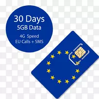 欧洲预付费移动电话用户身份模块漫游sim 3G-4G数据