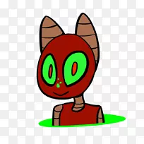 胡须小猫卡通剪贴画-小猫