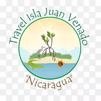 Cerro黑人徽标Juan venado岛自然保护区旅游岛Juan venado火山冲浪-venado