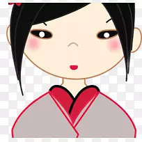 额头黑发，眉毛，面颊-头发