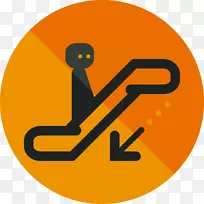 电脑图标自动梯运输短片艺术自动扶梯