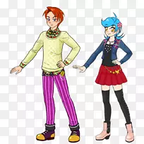 服装人类行为智人卡通-英雄
