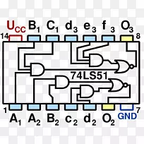 晶体管.晶体管逻辑电子线路图集成电路和芯片.符号