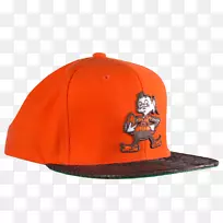 棒球帽克利夫兰棕橙米切尔&怀旧公司。-棒球帽