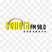 塞尔瓦托·泗水电台。PT(RadioSonora Surabaya)标志品牌-Gedung sate