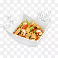 泰国料理甜醋脏米素食菜谱-色拉