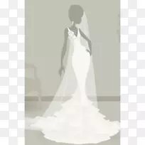 婚纱象牙肩白礼服-新娘