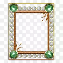镜框珍珠宝石艺术珍珠框架