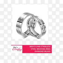 结婚戒指订婚戒指立方氧化锆不锈钢戒指