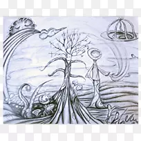 视觉艺术白色素描-佳