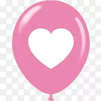 气球轻粉色心脏气囊-气球