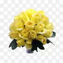 花园玫瑰黄色花束切花玫瑰