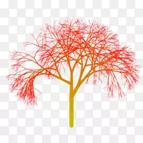 树枝动画电影树形剪贴画-树动画