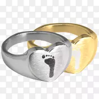 戒指纯银金饰戒指