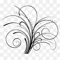 花卉设计黑白插花艺术