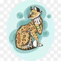 猫虎长颈鹿卡通猫