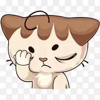 贴纸vk电报猫脸.电报贴纸