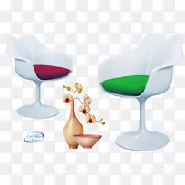 酒杯香槟酒玻璃杯塑料椅餐具凳子椅子