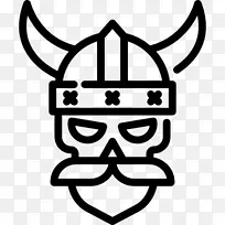 电脑图标封装后记剪辑艺术维京头骨