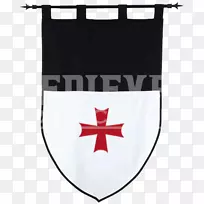 中世纪圣殿骑士旗
