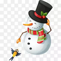 雪人圣诞老人圣诞剪贴画-雪人