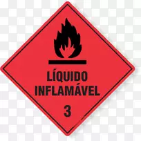 危险货物可燃性和易燃性标牌易燃液体标签.液体