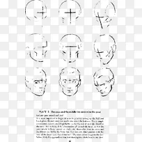画头部和双手解剖素描-鼻子