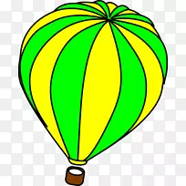 热气球绿色剪辑艺术卡通热气球