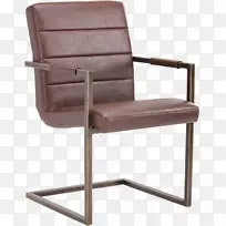 Ebony人造皮革(D 8507)俱乐部椅，室内装潢餐椅
