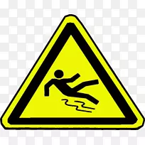 滑倒警告标志危险人身伤害安全-意外