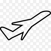 飞机计算机图标轮廓标志符号-飞机
