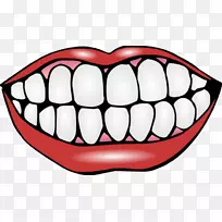 人类牙齿微笑剪辑艺术-微笑