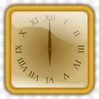 时钟面对罗马数字剪辑艺术时钟