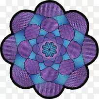 向下狗瑜伽中心重叠圆圈网格神圣几何学曼达拉瑜伽