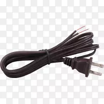 电缆交流电源插头和插座放大部分偏振光