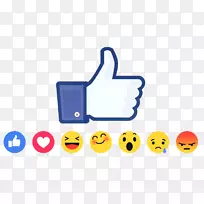 社交媒体facebook喜欢按钮表情符号-社交媒体
