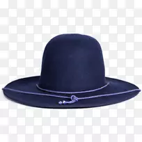 软呢帽钴蓝绅士帽