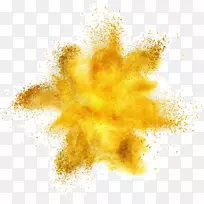 黄色粉尘爆炸摄影彩色爆炸