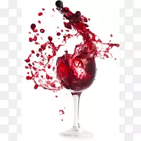 酒杯酿制红葡萄酒-葡萄酒