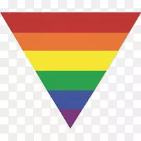 彩虹旗粉红色三角形符号-符号
