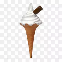 冰淇淋圆锥形圣代雪糕巧克力冰淇淋