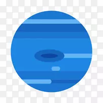 海王星行星计算机图标-行星