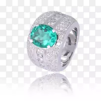 翡翠珠宝钻石戒指绿宝石
