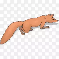 红狐尾夹艺术-狐狸