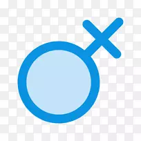 电脑图标符号女性剪贴画蓝线