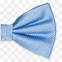 蝴蝶结浅蓝色丝绸领带