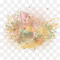 水彩画花卉设计丙烯酸涂料